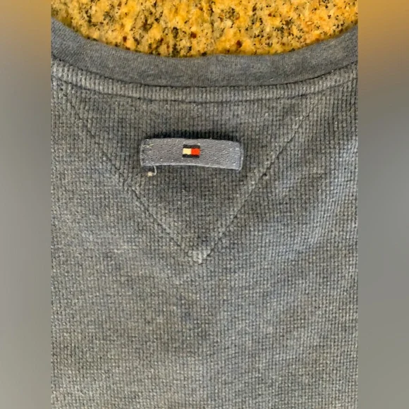 Vintage Tommy Hilfiger Blue Thermal Snap Long Sleeve Shirt Size Medium - Picture 7 of 9